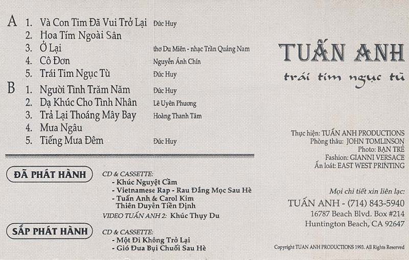 Tape Tuấn Anh 16 - Trái Tim Ngục Tù