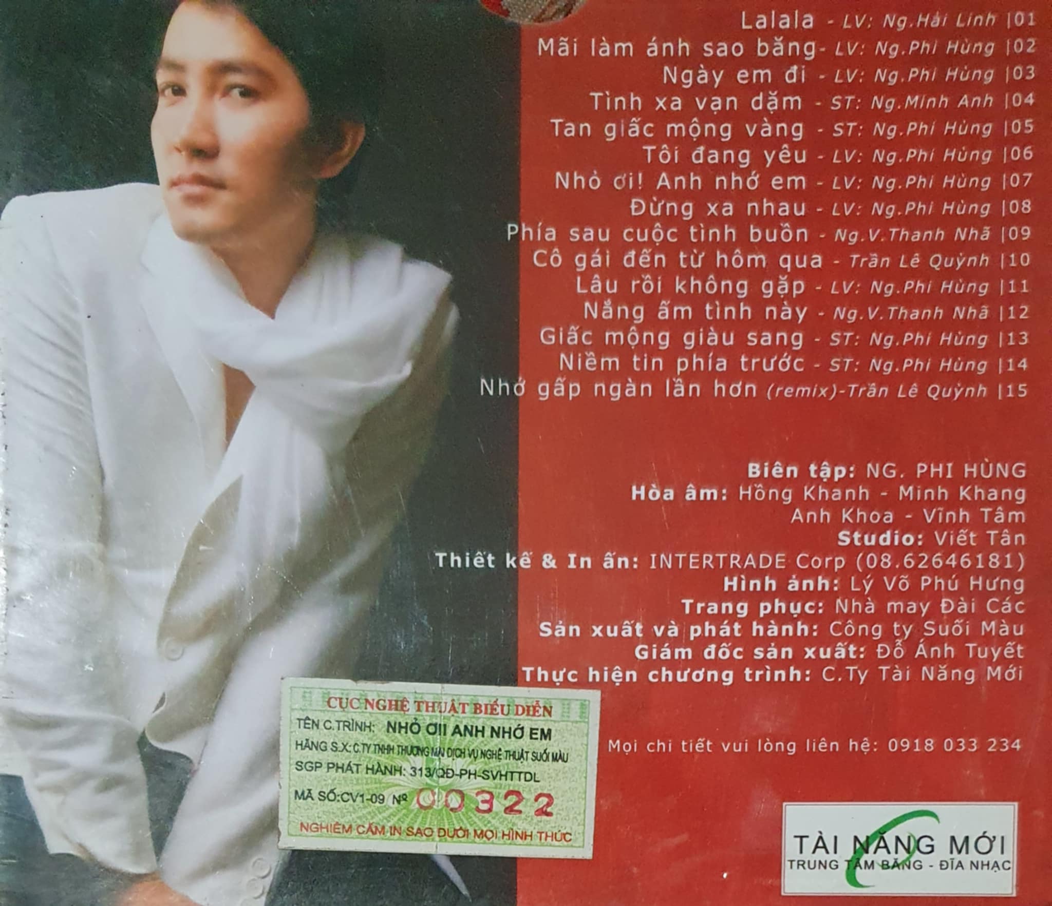 Tài Năng Mới CD - Nhỏ Ơi! Anh Nhớ Em - Nguyễn Phi Hùng