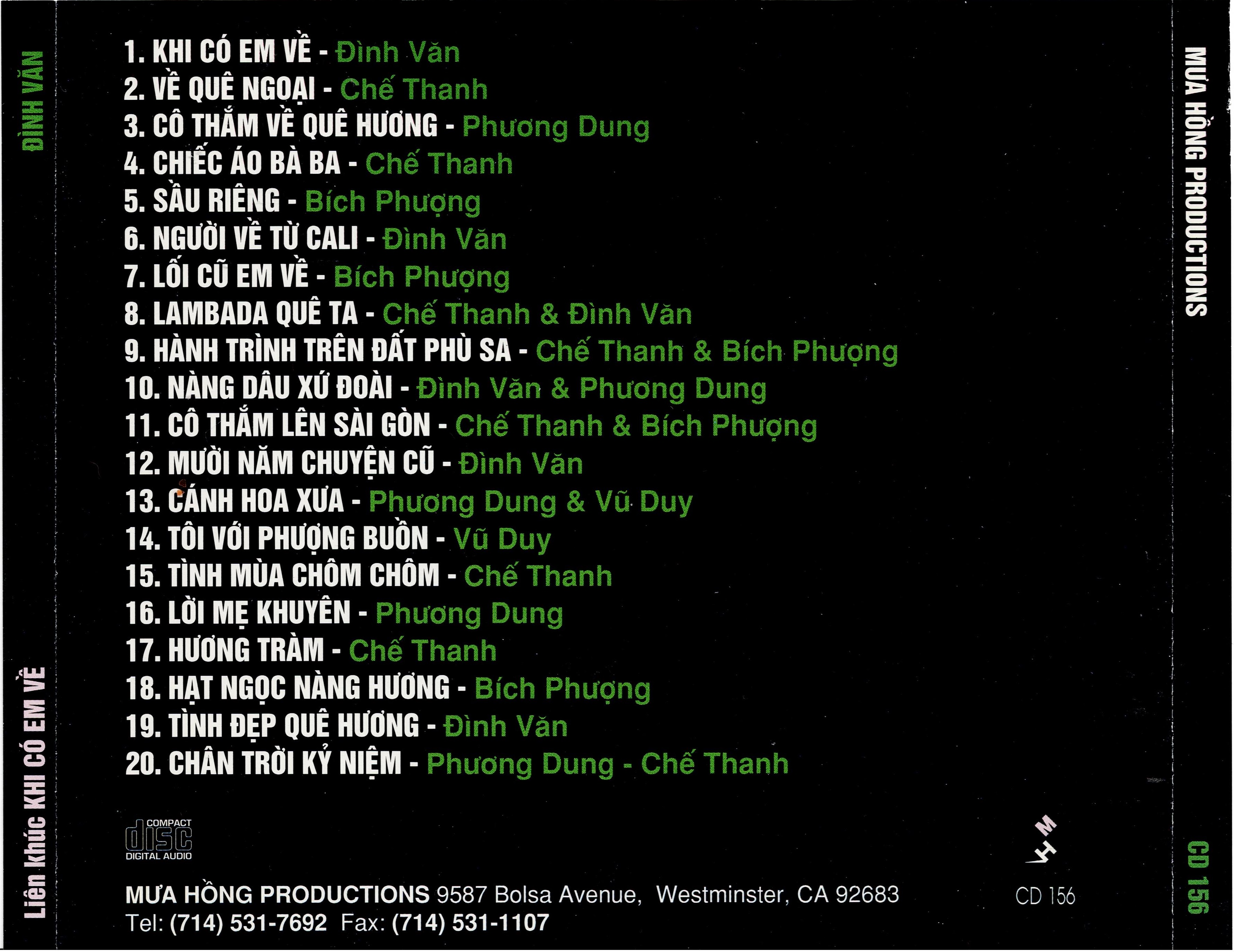 Mưa Hồng CD156 - Liên Khúc Khi Có Em Về