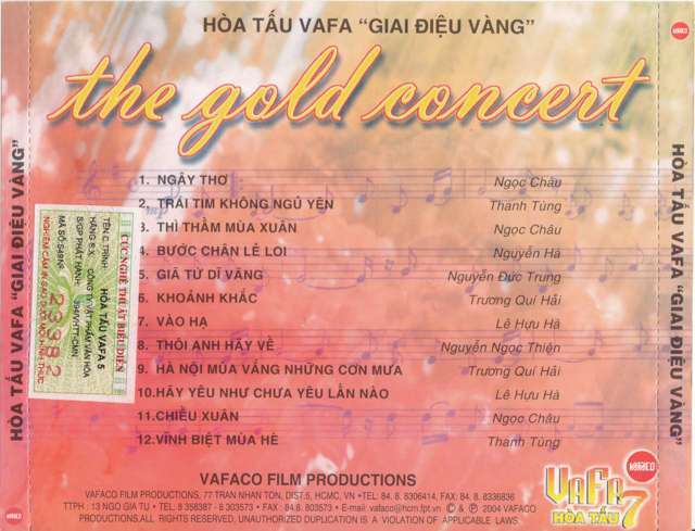 Vafaco CD -  Giai Điệu Vàng (The gold concert)