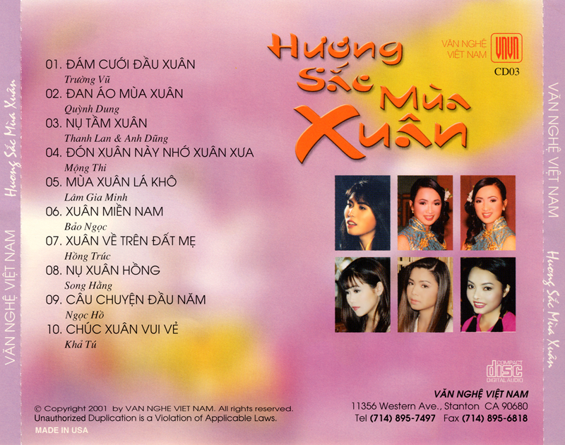 Văn Nghệ Việt Nam CD003 - Hương Sắc Mùa Xuân