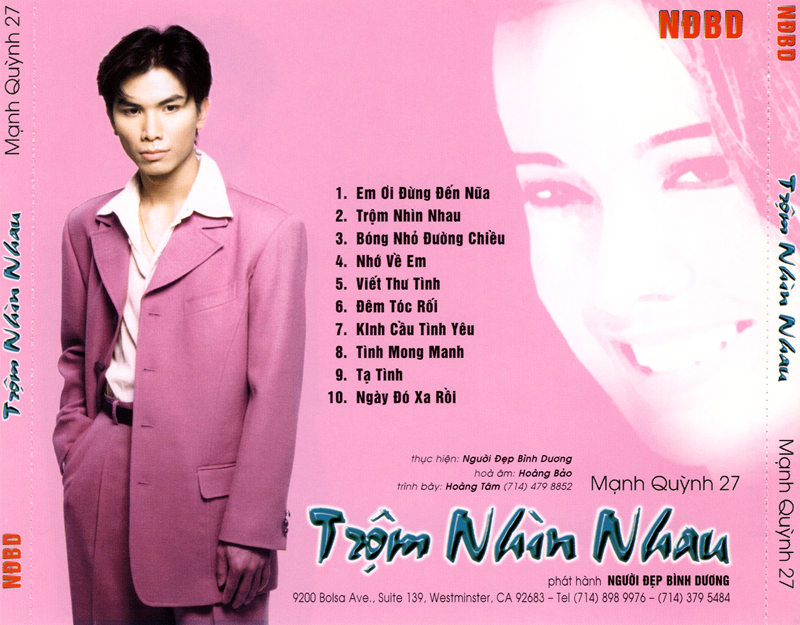 Người Đẹp Bình Dương CD - Trộm Nhìn Nhau - Mạnh Quỳnh
