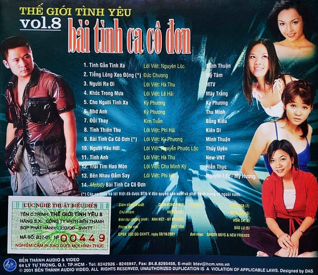 Bến Thành CD - Thế Giới Tình Yêu Vol 8 - Bài Tình Ca Cô Đơn