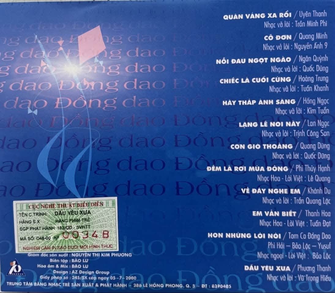 Hãng Phim Trẻ CD - Đồng Giao Vol 1 - Dấu Yêu Xưa