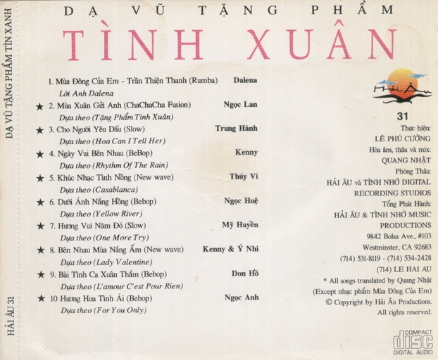 Hải Âu CD031 - Dạ Vũ Tặng Phẩm - Tình Xuân
