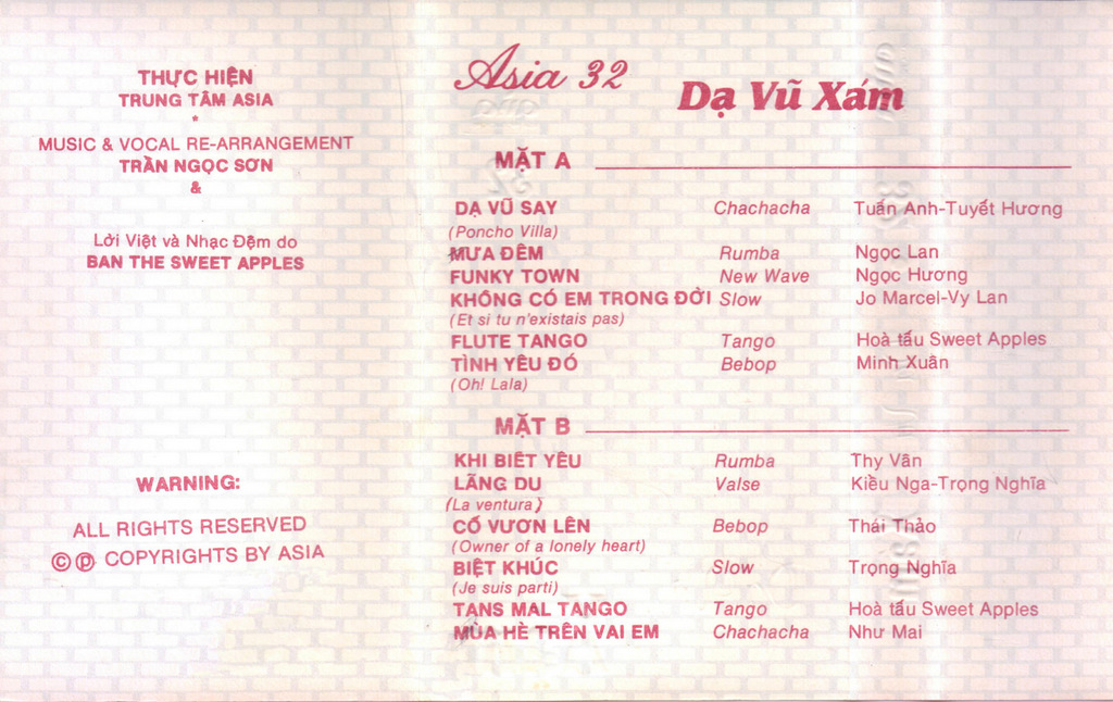 Tape Asia 32 - Dạ Vũ Xám