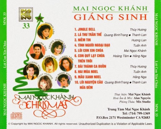 Mai Ngọc Khánh CD 033 - Giáng Sinh