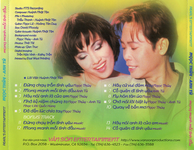 Vân Sơn CD - Mong Manh Mối Tình Đầu - Ngọc Thúy & Anh Tú