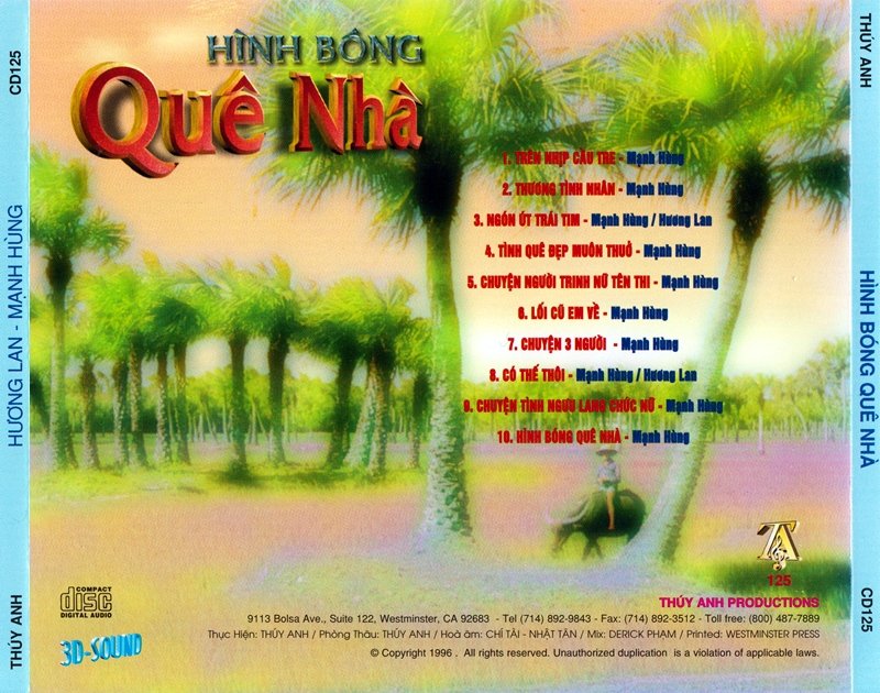 Thúy Anh CD125 - Hình Bóng Quê Nhà