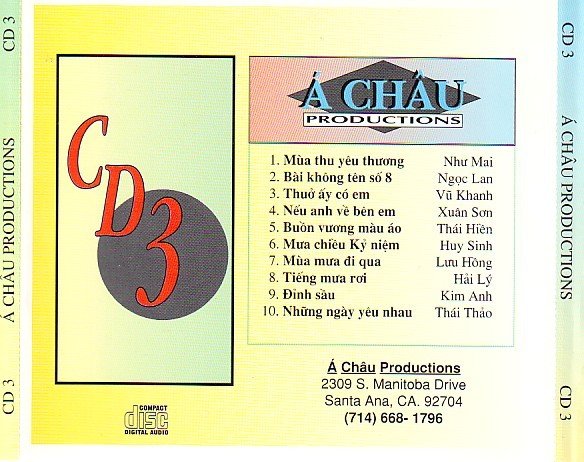 Á Châu CD003 - Tình Là Chi