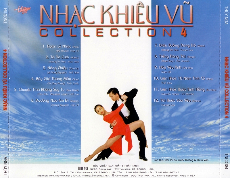 Thúy Nga CD184 - Nhạc Khiêu Vũ Collection 4