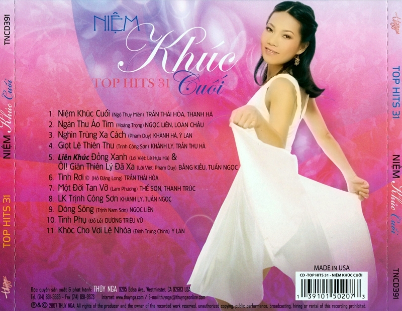 Thúy Nga CD391 - Niệm Khúc Cuối