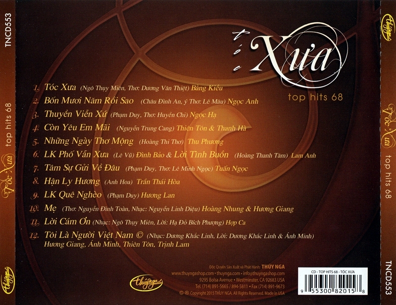Thúy Nga CD553 - Tóc Xưa