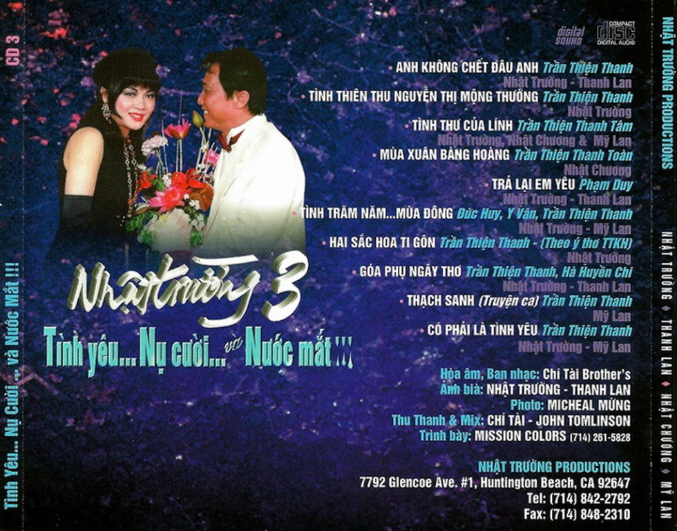 Nhật Trường CD003 - Tình Yêu Nụ Cười Và Nước Mắt