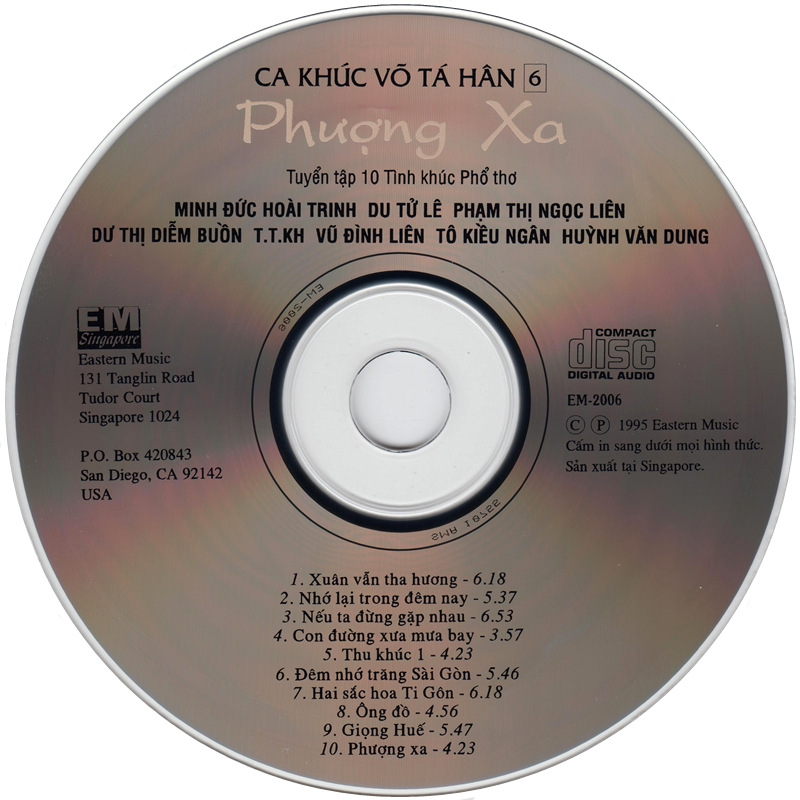 Eastern CD - Ca Khúc Võ Tá Hân 6 - Phượng Xa