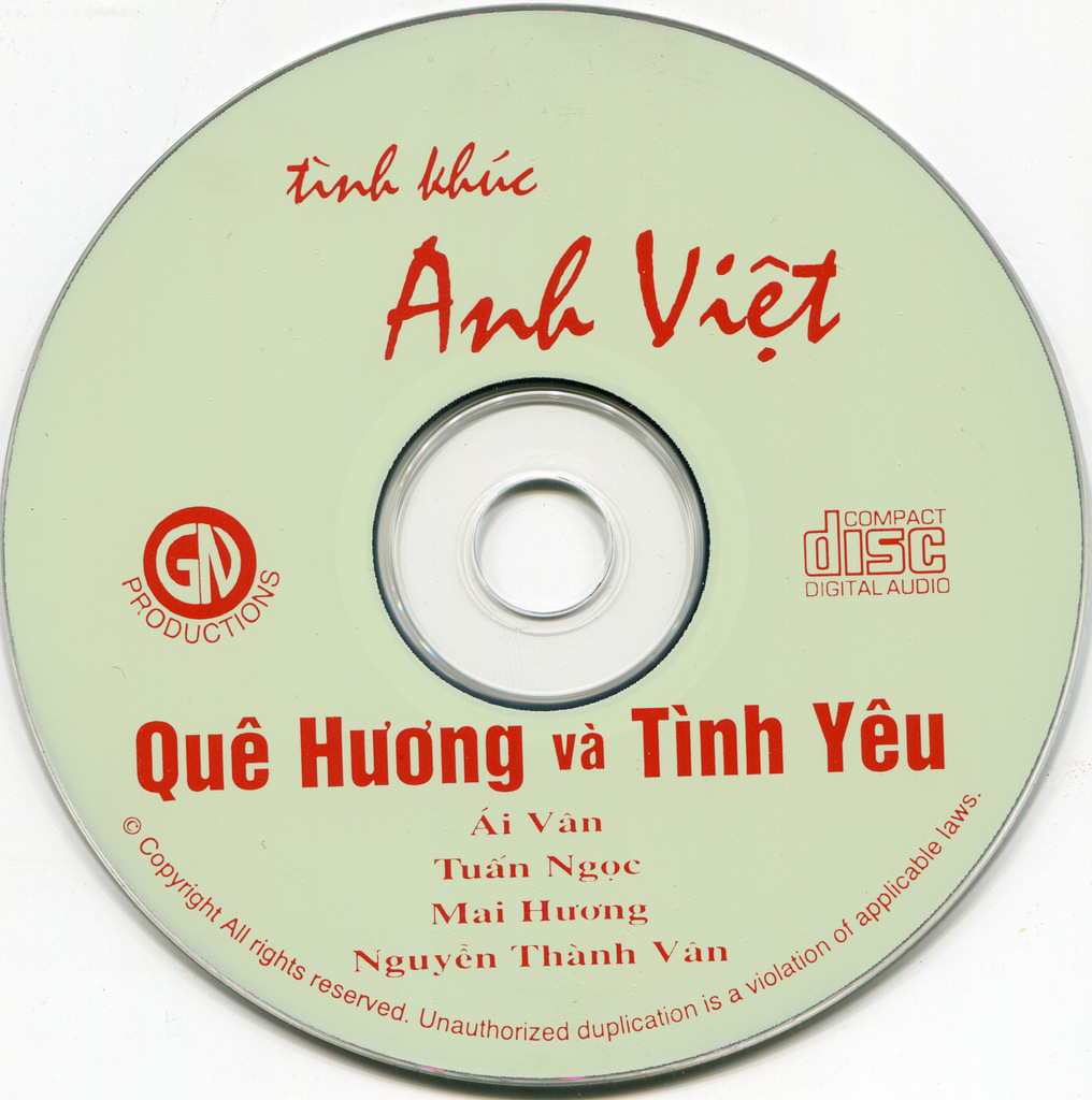 Giáng Ngọc CD - Tình Khúc Anh Việt - Quê Hương Và Tình Yêu