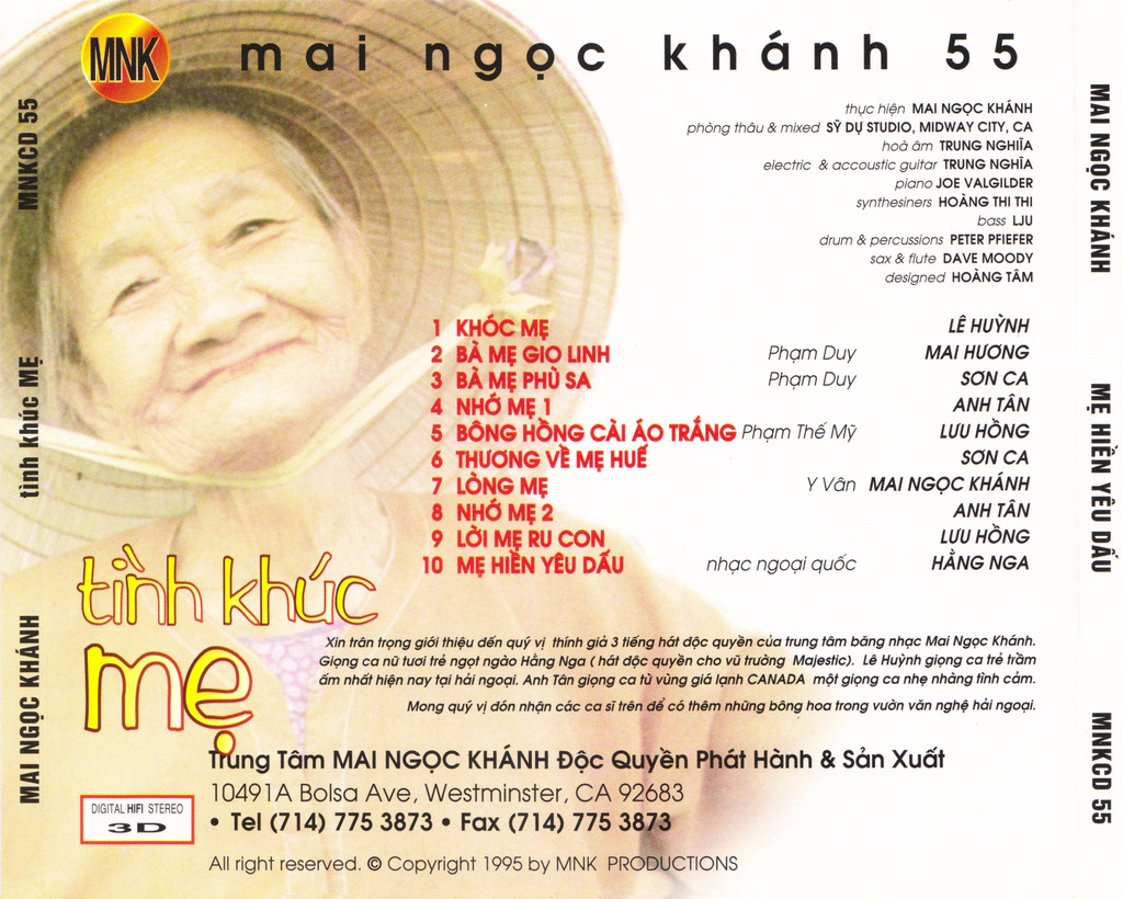 Mai Ngọc Khánh CD055 - Tình Khúc Mẹ