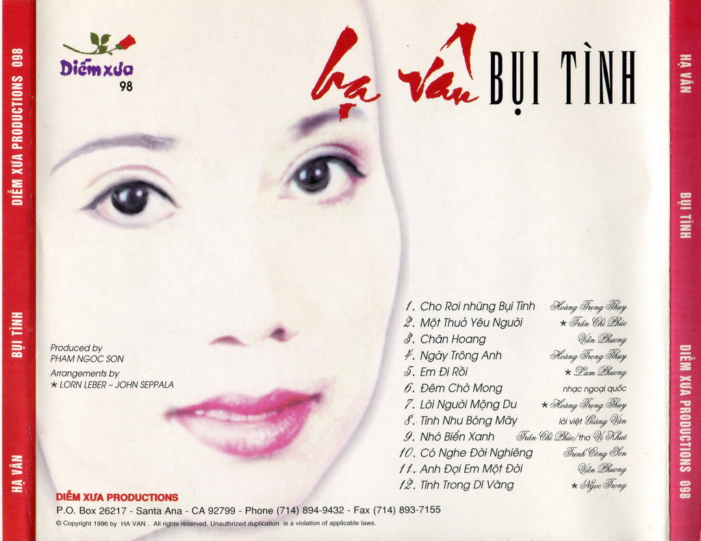 Diễm Xưa CD098 - Hạ Vân - Bụi Tình