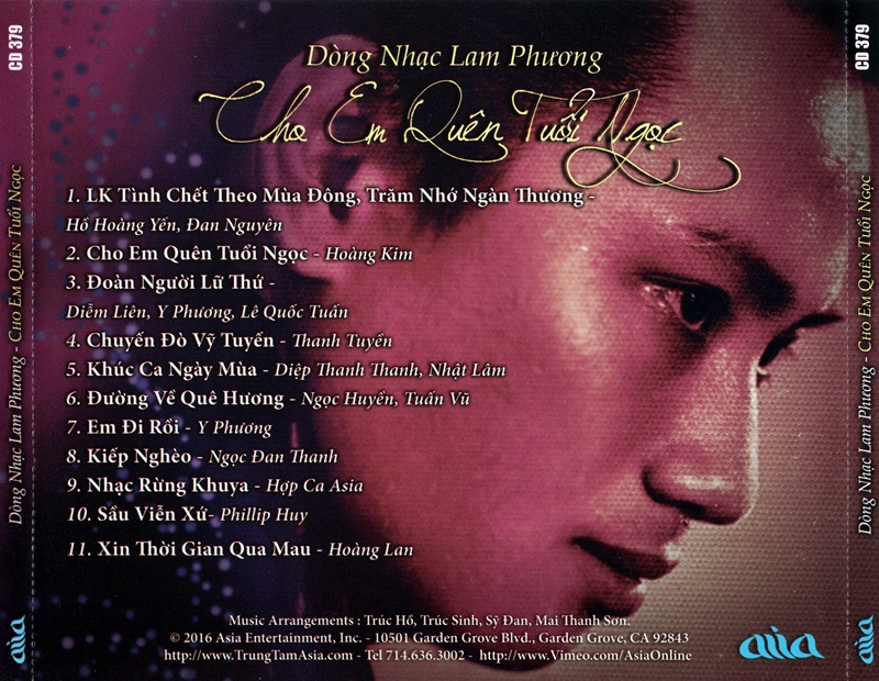 Asia CD379 - Cho Em Quên Tuổi Ngọc
