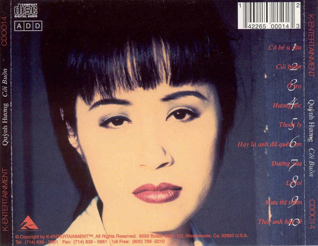 K Entertainment CD014 - Quỳnh Hương - Cõi Buồn