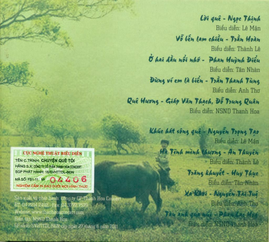 Thanh Hoa CD - 5 Giọng Ca Vàng - Chuyện Quê Tôi Vol 1