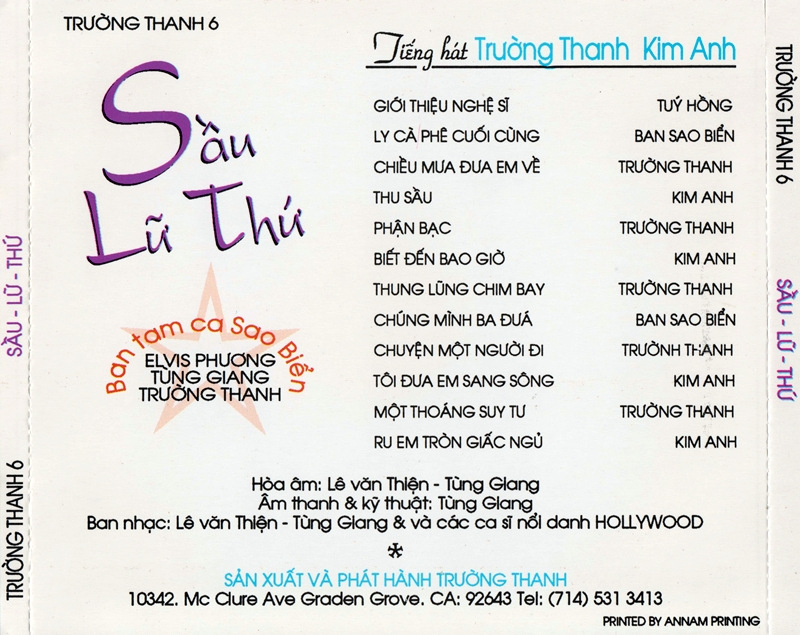 Trường Thanh CD006 - Sầu Lữ Thứ