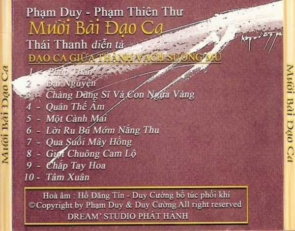 Dream Studio CD - Mười Bài Đạo Ca