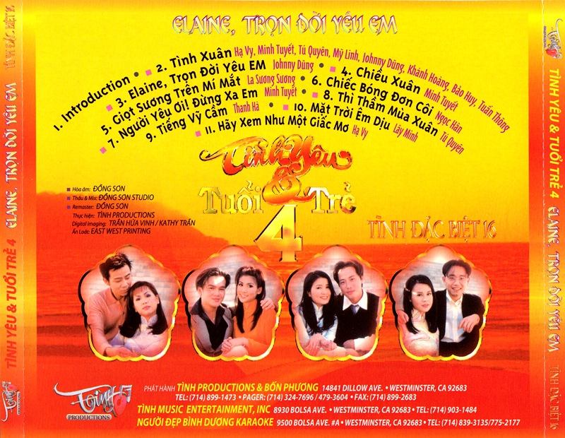 Tình Đặc Biệt CD01 - Elaine, Trọn Đời Yêu Em