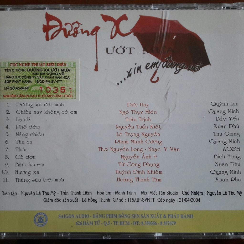 Sài Gòn CD - Đường Xa Ướt Mưa, Xin Em Đừng Về