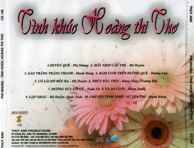 Thúy Anh CD145 - Tình Khúc Hoàng Thi Thơ