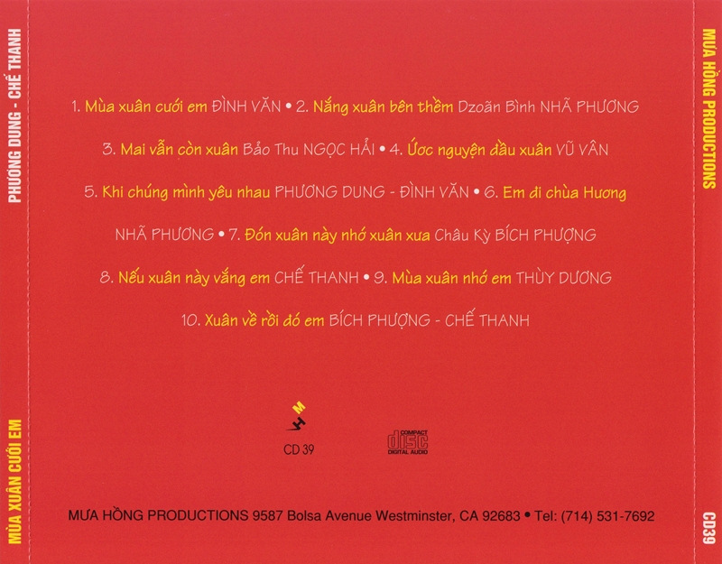Mưa Hồng CD039 - Mùa Xuân Cưới Em