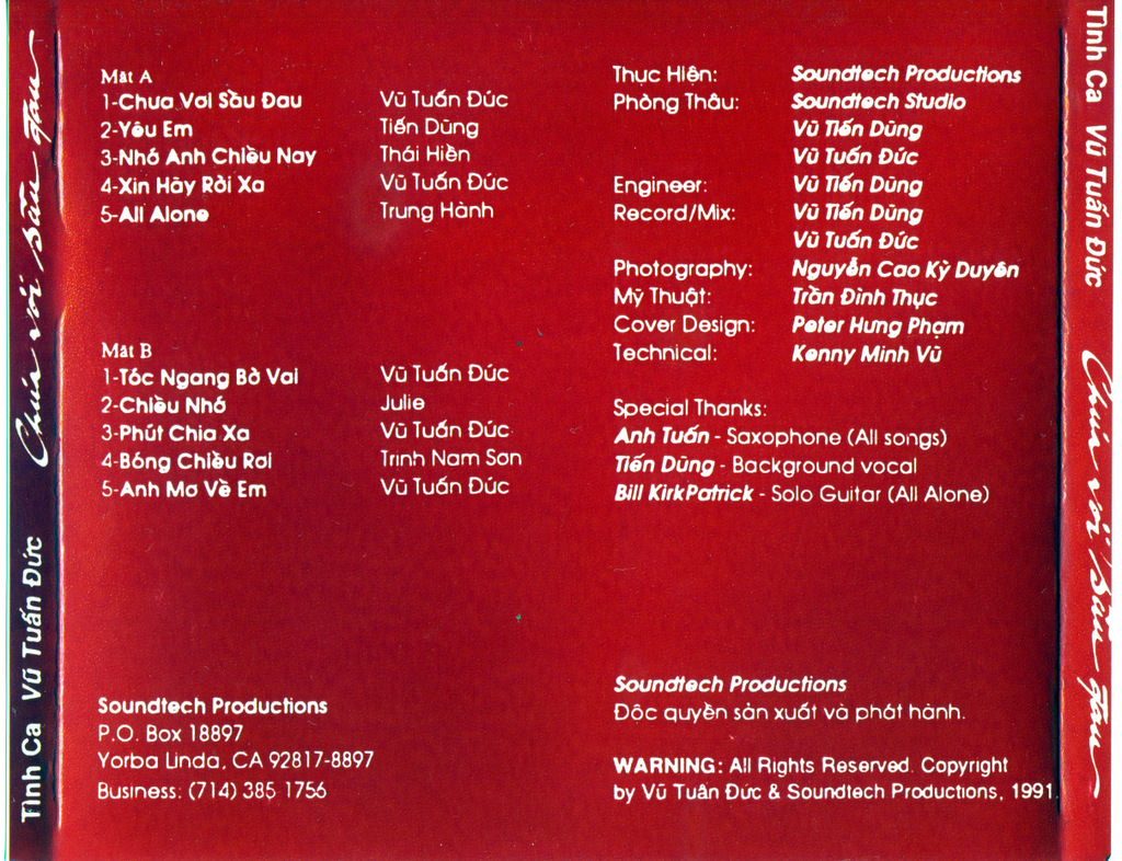 Soundtech CD - Chưa Vơi Sầu Đau