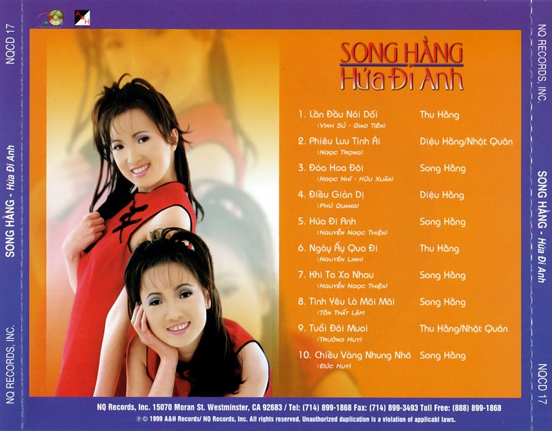 Như Quỳnh CD017 - Song Hằng - Hứa Đi Anh