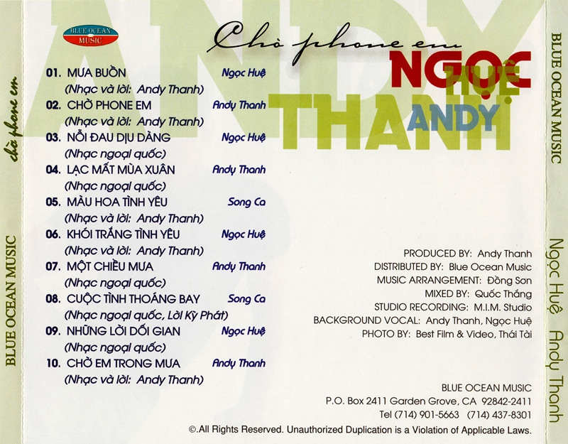 Blue Ocean CD - Chờ Phone Em