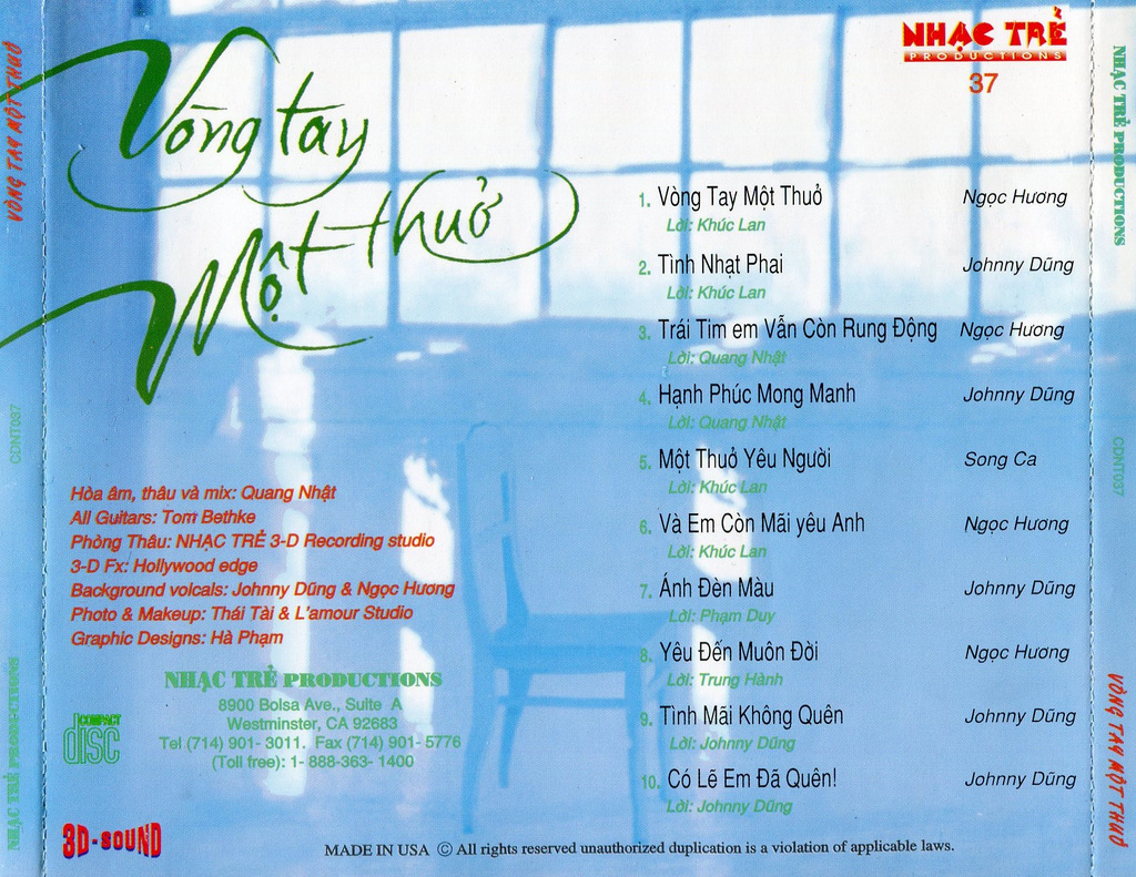 Nhạc Trẻ CD37 - Vòng Tay Một Thuở