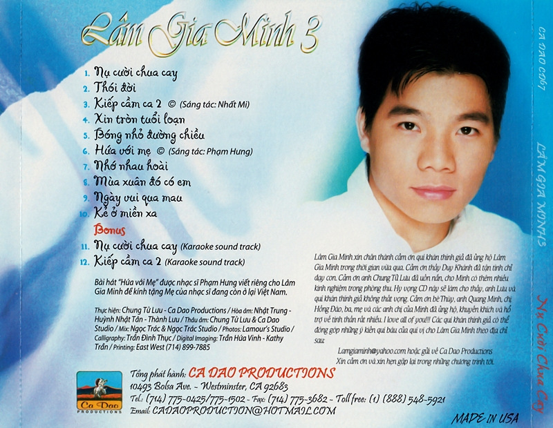 Ca Dao CD067 - Nụ Cười Chua Cay