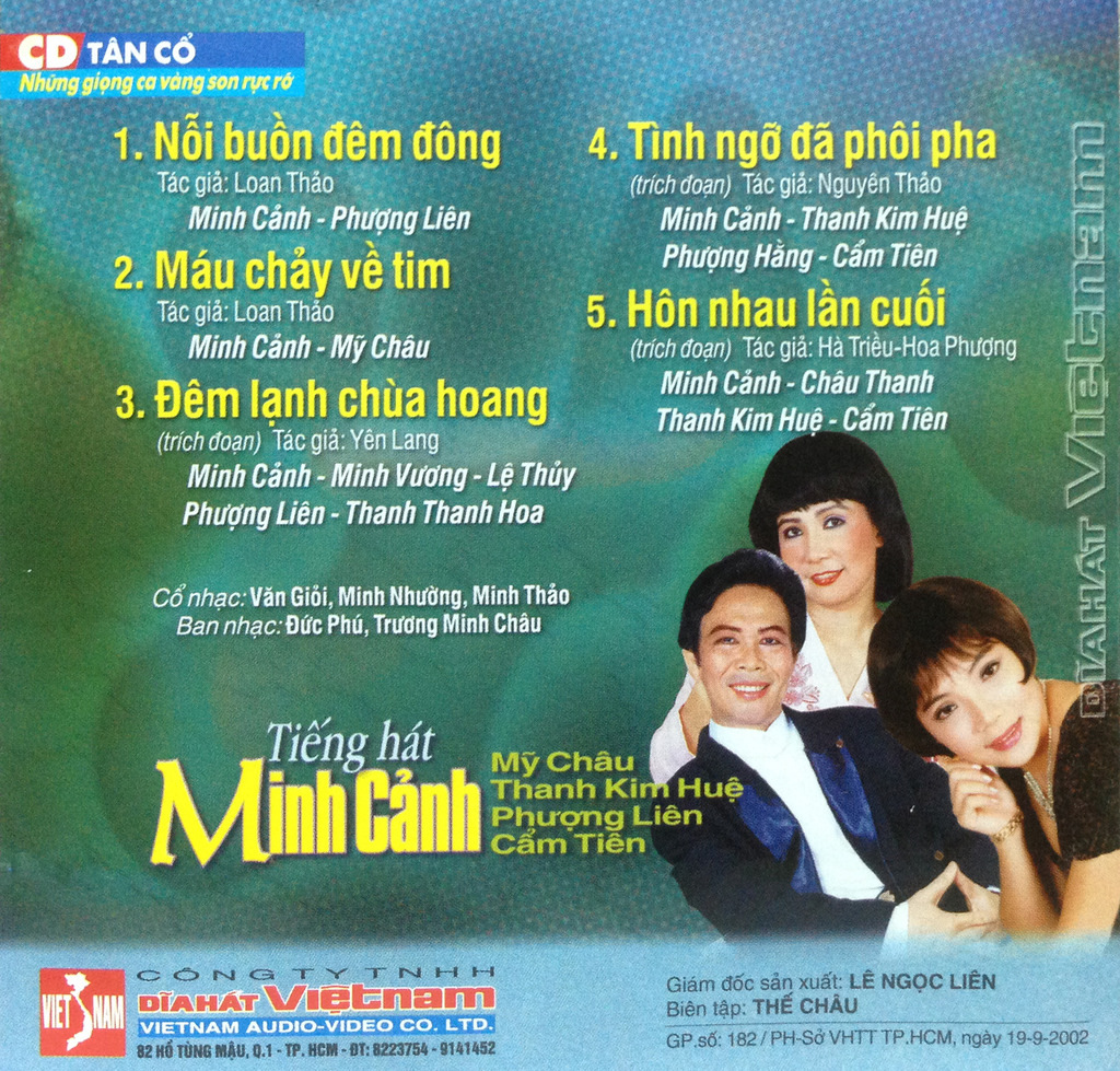 Đĩa Hát Việt Nam CD - Tiếng Hát Minh Cảnh 1