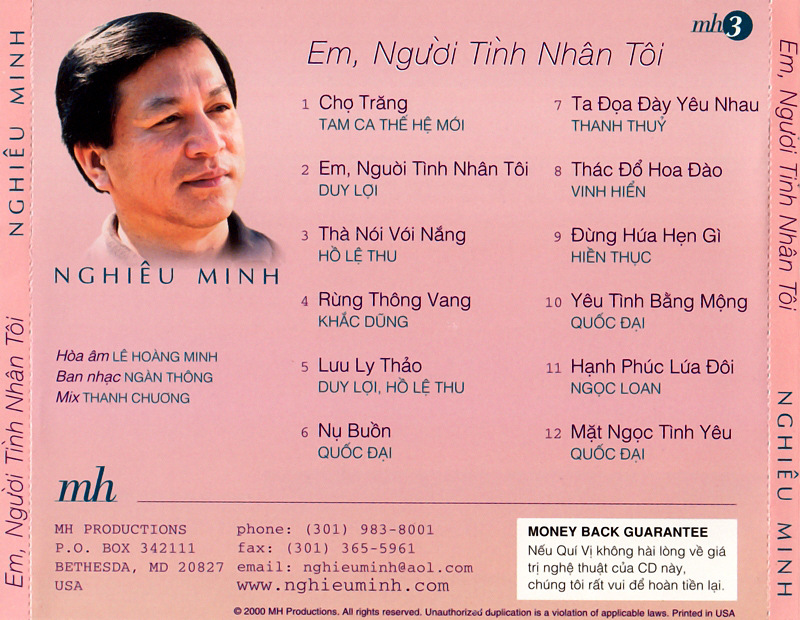 Mưa Hồng CD003- Em Người Tình Nhân Tôi