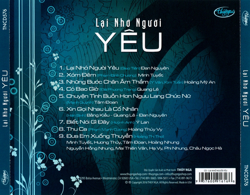 Thúy Nga CD576 - Lại Nhớ Người Yêu