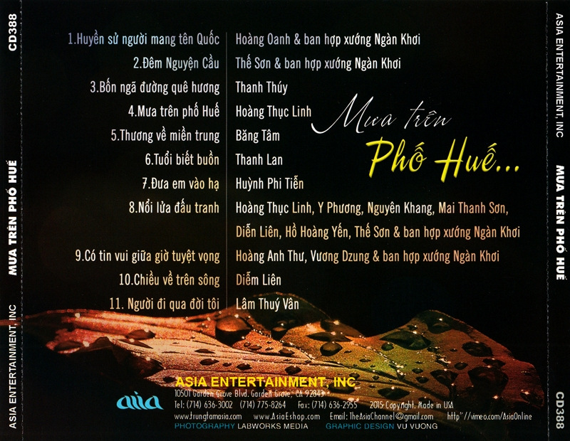 Asia CD388 - Mưa Trên Phố Huế