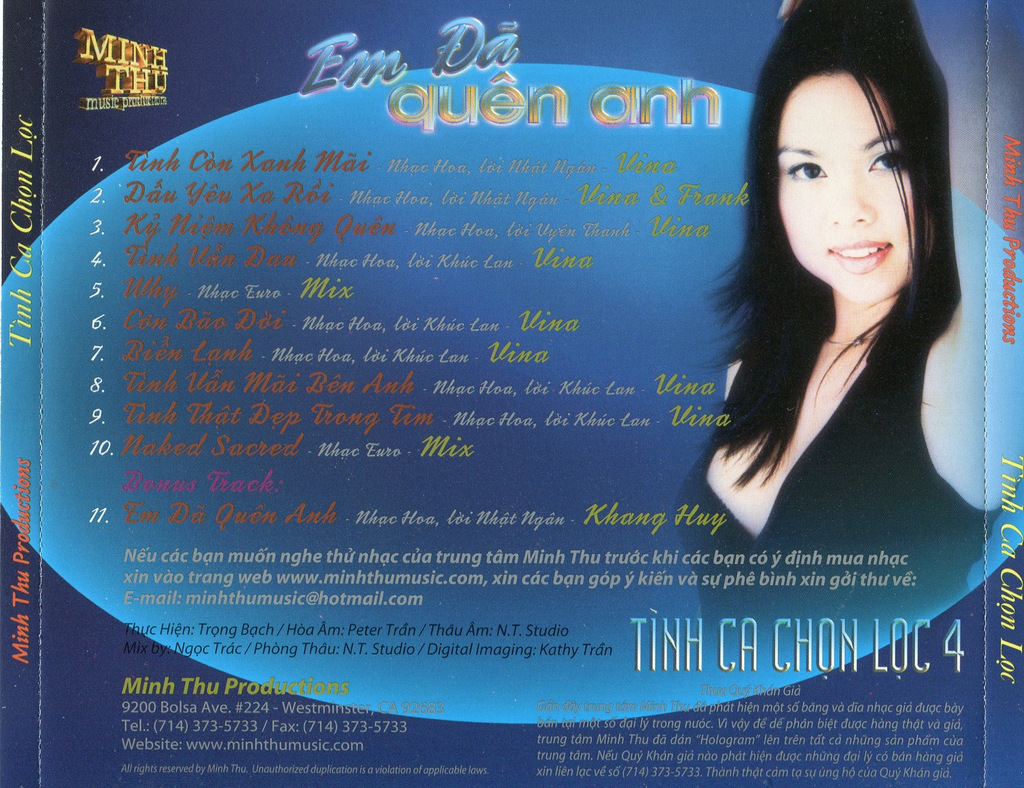 Minh Thu CD - Em Đã Quên Anh