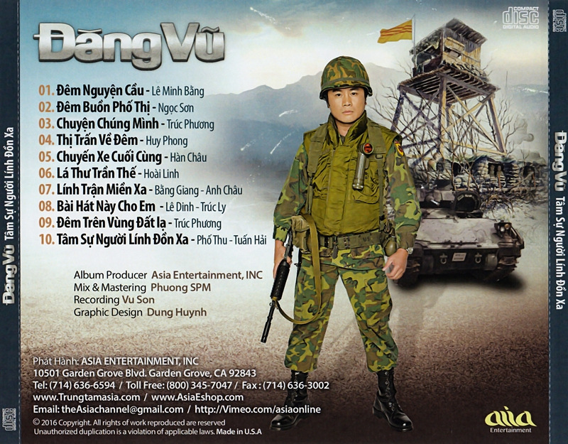Asia CD - Tâm Sự Người Lính Đồn Xa