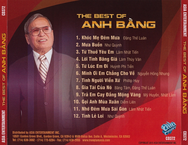 Asia CD372 - The Best of Anh Bằng