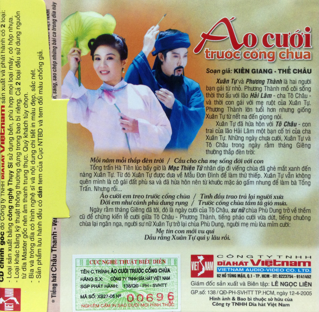 Đĩa Hát Việt Nam CD - Áo Cưới Trước Cổng Chùa