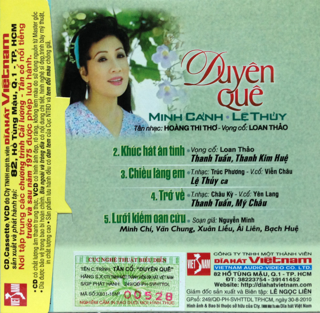 Đĩa Hát Việt Nam CD - Duyên Quê