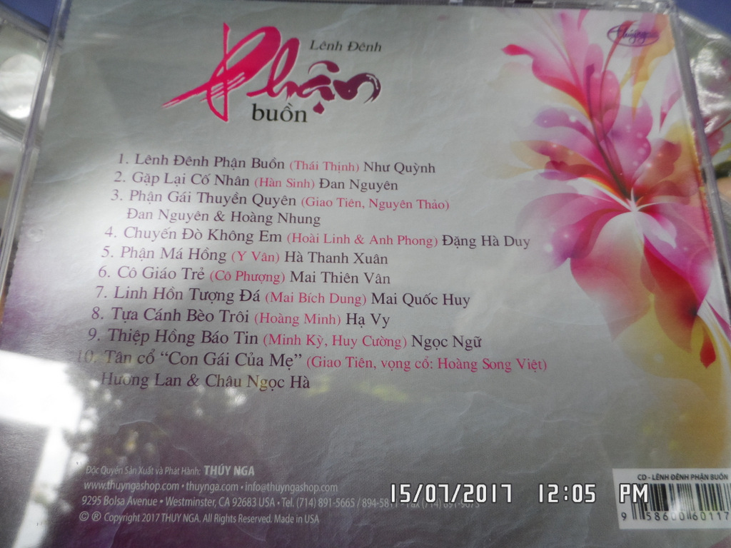 Thúy Nga CD586 - Lênh Đênh Phận Buồn