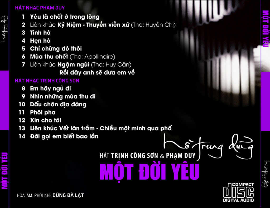 Phương Nam CD - Hồ Trung Dũng - Một Đời Yêu (Hi-Res)