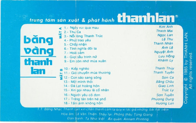 Tape Thanh Lan 33 - Băng Vàng