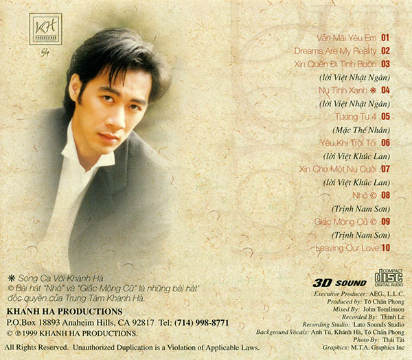 Khánh Hà CD054 - Giấc Mộng Cũ