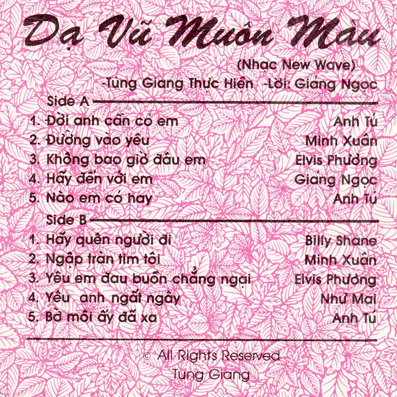 Tape Tùng Giang - Dạ Vũ Muôn Màu - New Wave